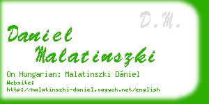 daniel malatinszki business card
