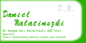 daniel malatinszki business card